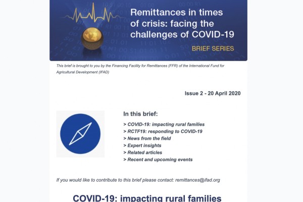 Remittances in Times of Crisis: Facing the Challenges of COVID-19 Brief Series 3