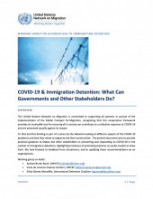 UN Network on Migration Policy Brief: COVID-19 and Immigration Detention