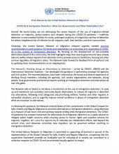 Press Release: COVID-19 & Immigration Detention: What Can Governments and Other Stakeholders Do?