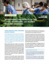 UN Women Guidance Note on Impacts of COVID-19 on Migrant Women
